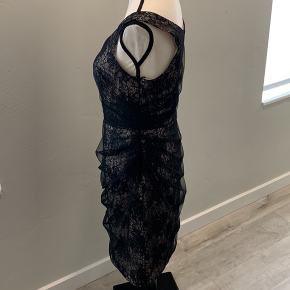 Classic Little Black dress with Bkack Netting - Picture 4 of 16